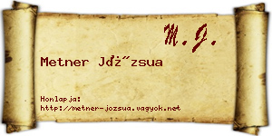 Metner Józsua névjegykártya